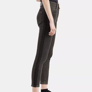 Levi's 721 Striped High-Rise Ankle Skinny Jeans, Size 27